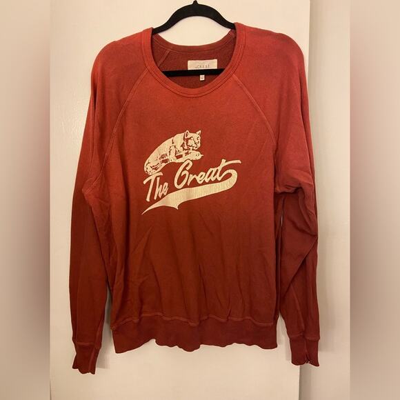 THE GREAT. Red Crew Neck Sweater - Picture 3 of 10